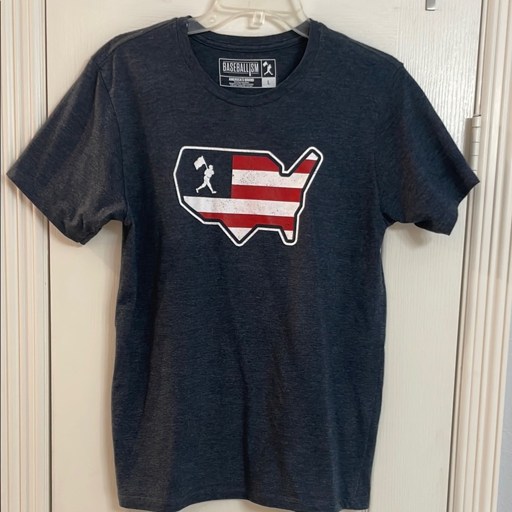 Patriotic Blue and Red Short Sleeve Tee